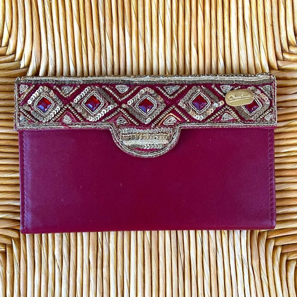 🆕Christina Leather Embellished Wallet - NEW